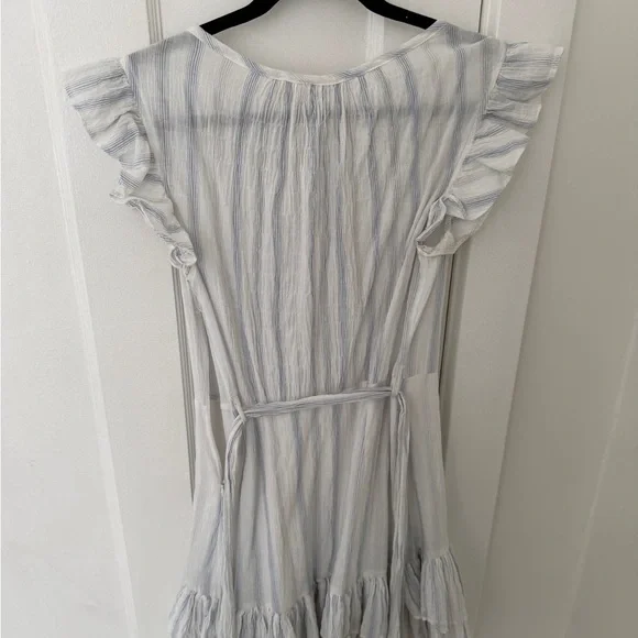 Striped Ruffle Sleeve Dress - Picture 9 of 9